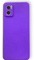 Capinha case motorola Moto E22 silicone aveludada protege câmera anti impacto