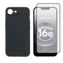 Capinha Case + Pelicula Vidro 3D Compativel Para iPhone 16e