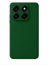 Capinha Case Silicone Aveludado Verde Escuro Moto Edge 60 Pro