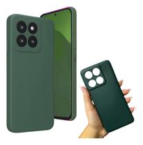 Capinha Case Silicone Aveludado Verde Escuro Moto Edge 60 Pro