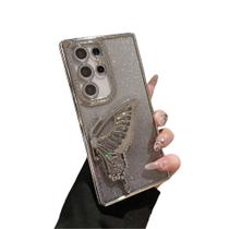 Capinha Caseative Samsung Galaxy S23 Ultra Borboleta Glitter Prata Capinha Caseative Samsung Galaxy S23 Ultra Borboleta Glitter Prata