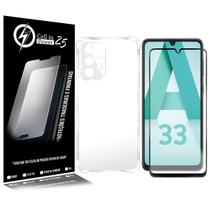 Capinha Celular Transparente compativel Galaxy A33 5G A336 6.4 + 2 Pel Vidro 3d - Cell In Power25