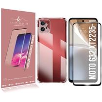 Capinha Celular Transparente Compativel Moto G32 6.5 XT2235 + 2 Pelicula Vidro 3d - Luiza Cell25