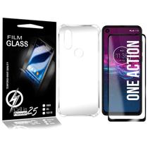 Capinha Celular Transparente Moto One Action XT2013 6.3 + 2 Pel Vidro 3d - Cell In Power25