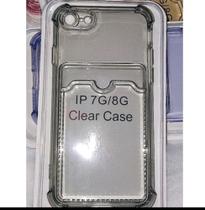 Capinha Clear Case com suporte de cartao para iPhone 7G/8G
