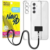 Capinha Com Cordão Galaxy A34 + Película De Cerâmica 9D
