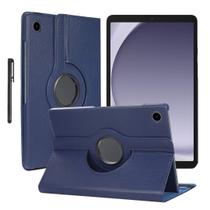 Capinha couro giratória para Samsung A9 8,7 SM-X117 + caneta Cor escolhida:Azul