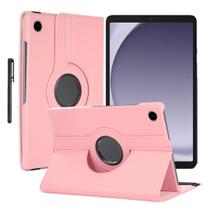 Capinha couro giratória para Samsung A9 8,7 SM-X117 + caneta Cor escolhida:Rosa