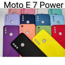Capinha De Celular Motorola E7 Power Silicone Com Aveludada. - Bem