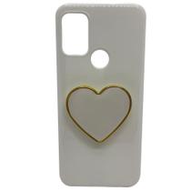 Capinha De Celular P/ Motorola Moto G10 XT2127-1 Com Suporte Coração