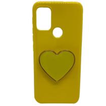 Capinha De Celular P/ Motorola Moto G20 XT2128-1 Com Suporte Coração