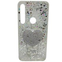 Capinha de Celular P/ Motorola Moto One Macro XT2016-2 Glitter Com Suporte