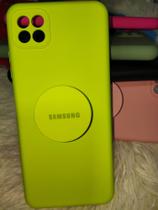 Capinha de celular Para Samsung A22 5G Em Silicone Aveludo Com Proteção Da Câmera Com Pop Socktç - Bem