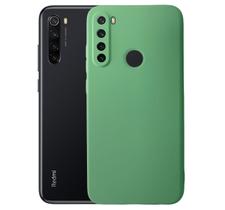 Capinha de Silicone Compativel com Xiaomi Redmi Note 8 - Verde / Capa Lisa Colorida Aveludada Protege Lentes Protecao Camera - Malis Case