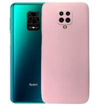 Capinha de Silicone Compativel com Xiaomi Redmi Note 9s - Rosa / Capa Lisa Colorida Aveludada Protege Lentes Camera Capinha de Silicone Compativel com Xiaomi Redmi Note 9s - Rosa / Capa Lisa Colorida Aveludada Protege Lentes Camera