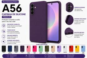 Capinha de Silicone Premium para Samsung Galaxy A56 Toque Aveludado Proteção Completa Capinha de Silicone Premium para Samsung Galaxy A56 Toque Aveludado Proteção Completa