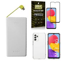 Capinha Galaxy M13 + Carregador Portátil 10K + Película 3D Armyshield