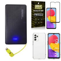 Capinha Galaxy M13 + Carregador Portátil 5K + Película 3D