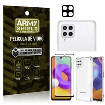 Capinha Galaxy M22 + Película De Câmera + Película 3D - Armyshield