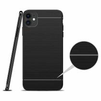 Capinha Iphone 11 - Capa Compatível Iphone 11 TPU Preto Escovado Capinha Iphone 11 - Capa Compatível Iphone 11 TPU Preto Escovado