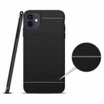 Capinha Iphone 12 - Capa Compatível Iphone 12 TPU Preto Escovado Capinha Iphone 12 - Capa Compatível Iphone 12 TPU Preto Escovado