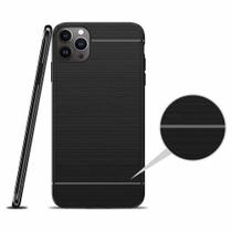 Capinha Iphone 13 Pro - Capa Compatível Iphone 13 Pro TPU Preto Escovado