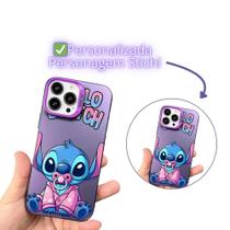 Capinha iPhone 15 Capa Case Flexível Silicone Disney Lilo Stitch Anti-Queda e Proteção