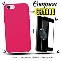 Capinha iPhone 7 / 8 / SE 2ª Geração Com Película de Vidro 5D Ultra Resistente