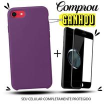 Capinha iPhone 7 / 8 / SE 2ª Geração Com Película de Vidro 5D Ultra Resistente