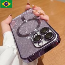 Capinha MagSafe luxo Glitter Compatível Com IPhone 14 Pro Max