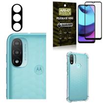 Capinha Moto E20 + Película De Câmera + Película 3D - Army