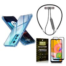 Capinha Moto Edge 30 Fusion + Fone Bluetooth Neckband + Película 3D - Armyshield