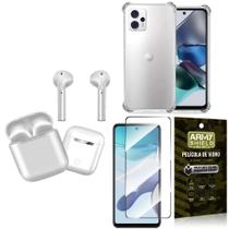 Capinha Moto G23 + Fone de Ouvido Bluetooth TWS + Película 3D