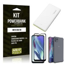 Capinha Moto G50 5G + Carregador Portátil 10K + Película 3D