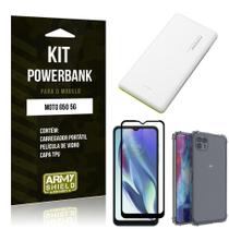 Capinha Moto G50 5G + Carregador Portátil 5K + Película 3D - Armyshield