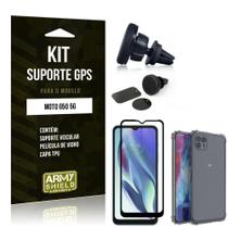 Capinha Moto G50 5G + Sup Magnético Veicular + Pelicula