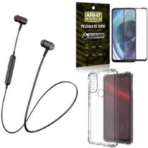 Capinha Moto G71 + Fone Bluetooth Hs-615 + Película 3D