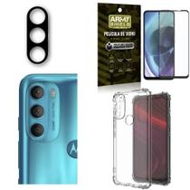 Capinha Moto G71 + Película de Câmera + Película 3D