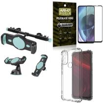 Capinha Moto G71 + Suporte Veicular 3 Em 1 + Película 3D