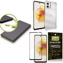 Capinha Moto G73 + Carregador Portátil 5.000 maH + Película 3D
