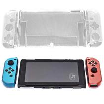 Capinha P/ Switch Oled Capa Videogame Portátil Case Tpu Protetora Nintendo Transparente Resistente Proteção Transporte