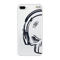 Capinha para Celular Caveira Headphone Merilin Cases TPU de Alta Qualidade