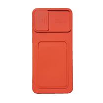 Capinha para Samsung Galaxy A02 M02 A22 - Proteção câmera e suporte cartão - Laranja