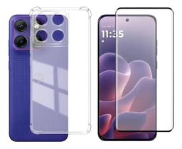 Capinha + Película 3D Curvada Para Moto Edge 70 Fusion 5g TELA TODA