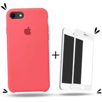 Capinha + Película de Vidro 3D Compatível Com iPhone 7 / 8 / SE 2020