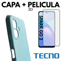 Capinha + Película Vidro 3D Para Celular Tecno Spark Go 2