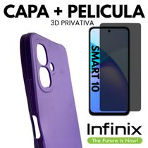 Capinha + Película Vidro 3D Privativa Para Infinix Smart 10