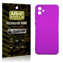 Capinha Pink Samsung A04 + Película 3D ArmyShield