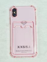 Capinha Proteção de Camera e Porta Cartão Compativel com iPhone X / XS 5.8 Translucida