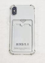 Capinha Proteção de Camera e Porta Cartão Compativel com iPhone X / XS 5.8 Translucida